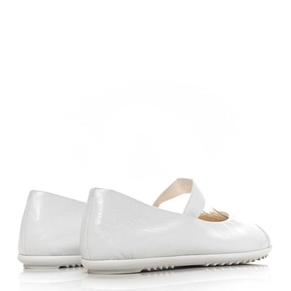 Chanel Lambskin Cap Toe CC Mary Jane Flats 39.5 White 5 of 11