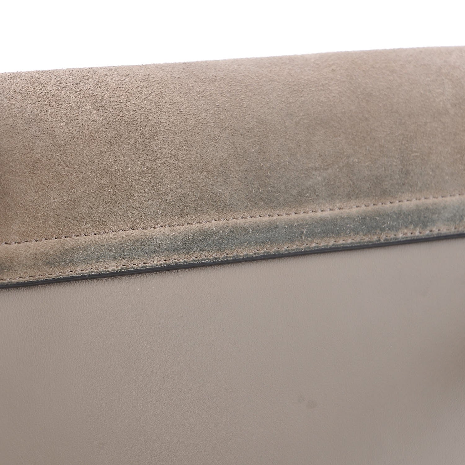 Chloe Suede Calfskin Small Faye Shoulder Bag Motty Grey 14 of 15