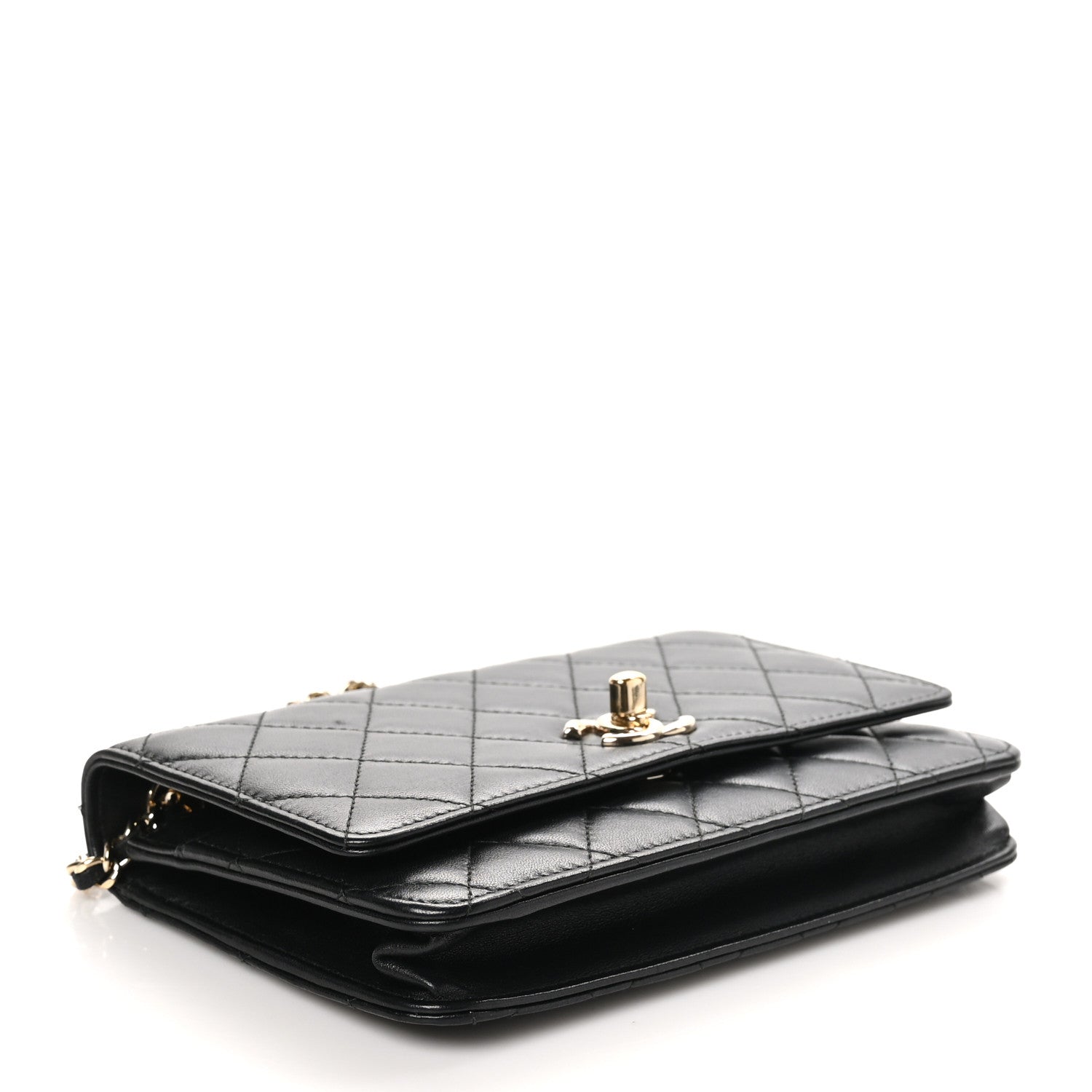 Chanel Lambskin Quilted Trendy CC Wallet On Chain WOC Black 4 of 13