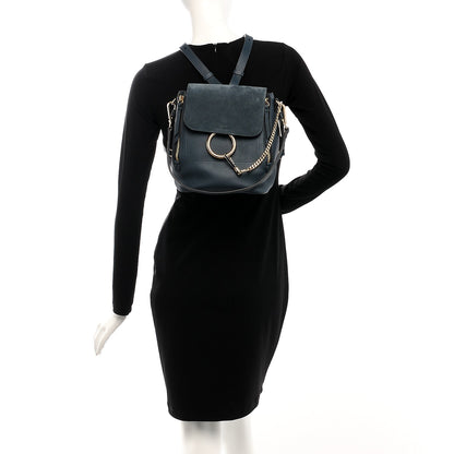 Chloe Suede Calfskin Small Faye Backpack Silver Blue 2 of 9