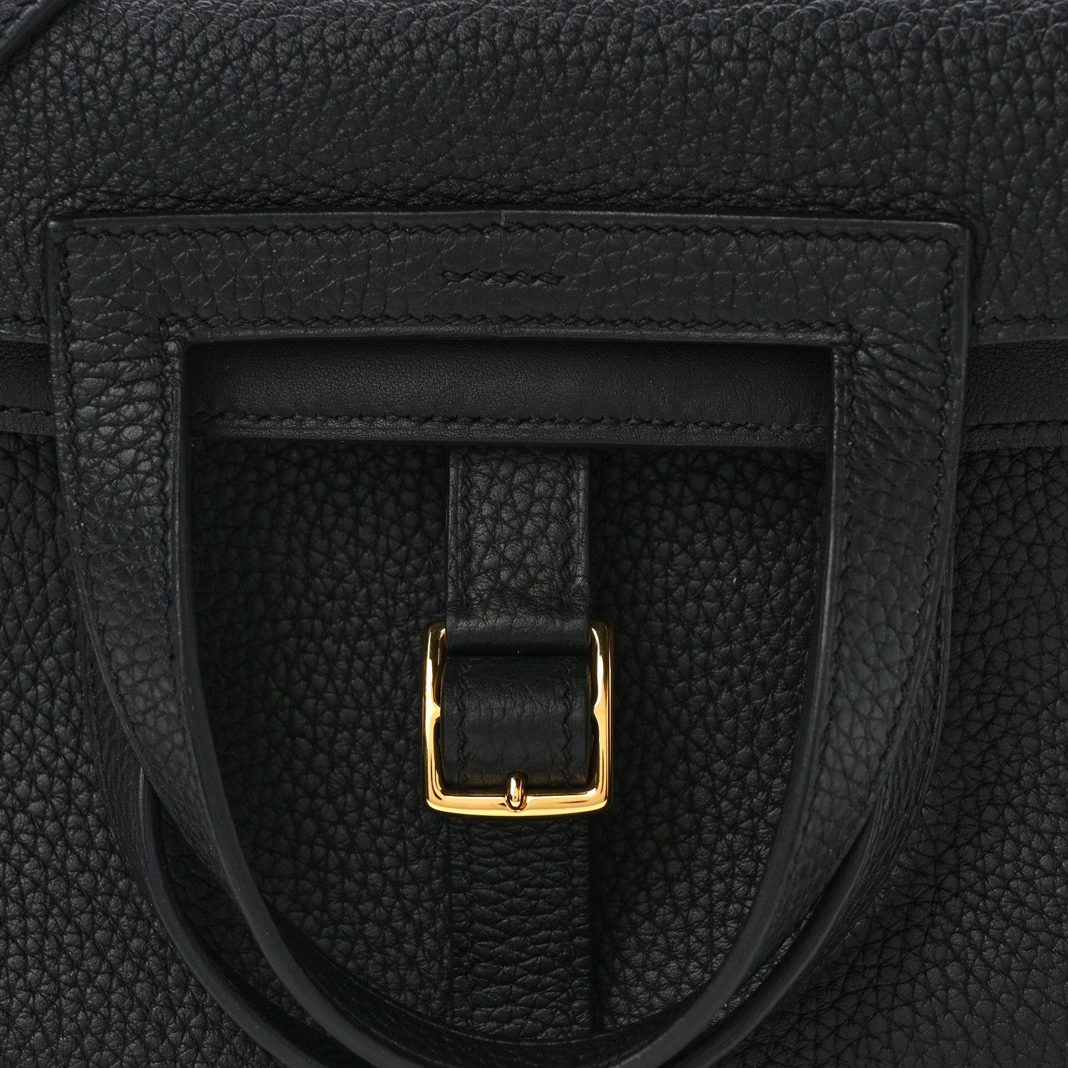 Hermes Taurillon Clemence Halzan 25 Black 7 of 13