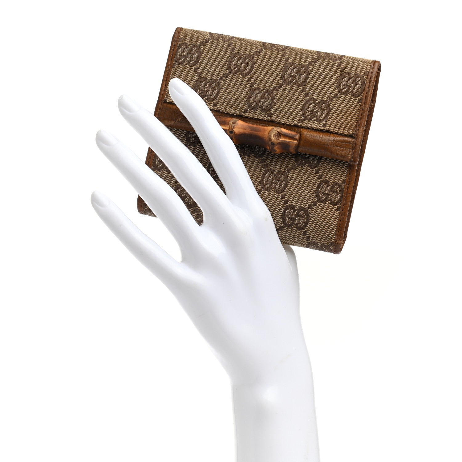 Gucci Monogram Bamboo Bar Compact Wallet Brown 2 of 10