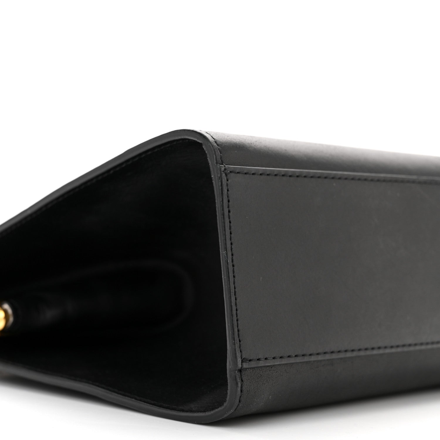 Mansur Gavriel Vegetable Tanned Calfskin Elegant Top Handle Bag Black 8 of 9
