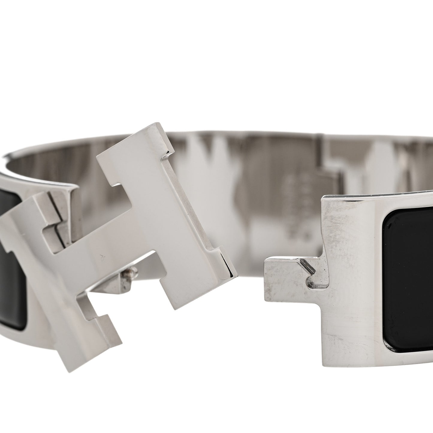 Enamel Wide Clic Clac H Bracelet PM Black