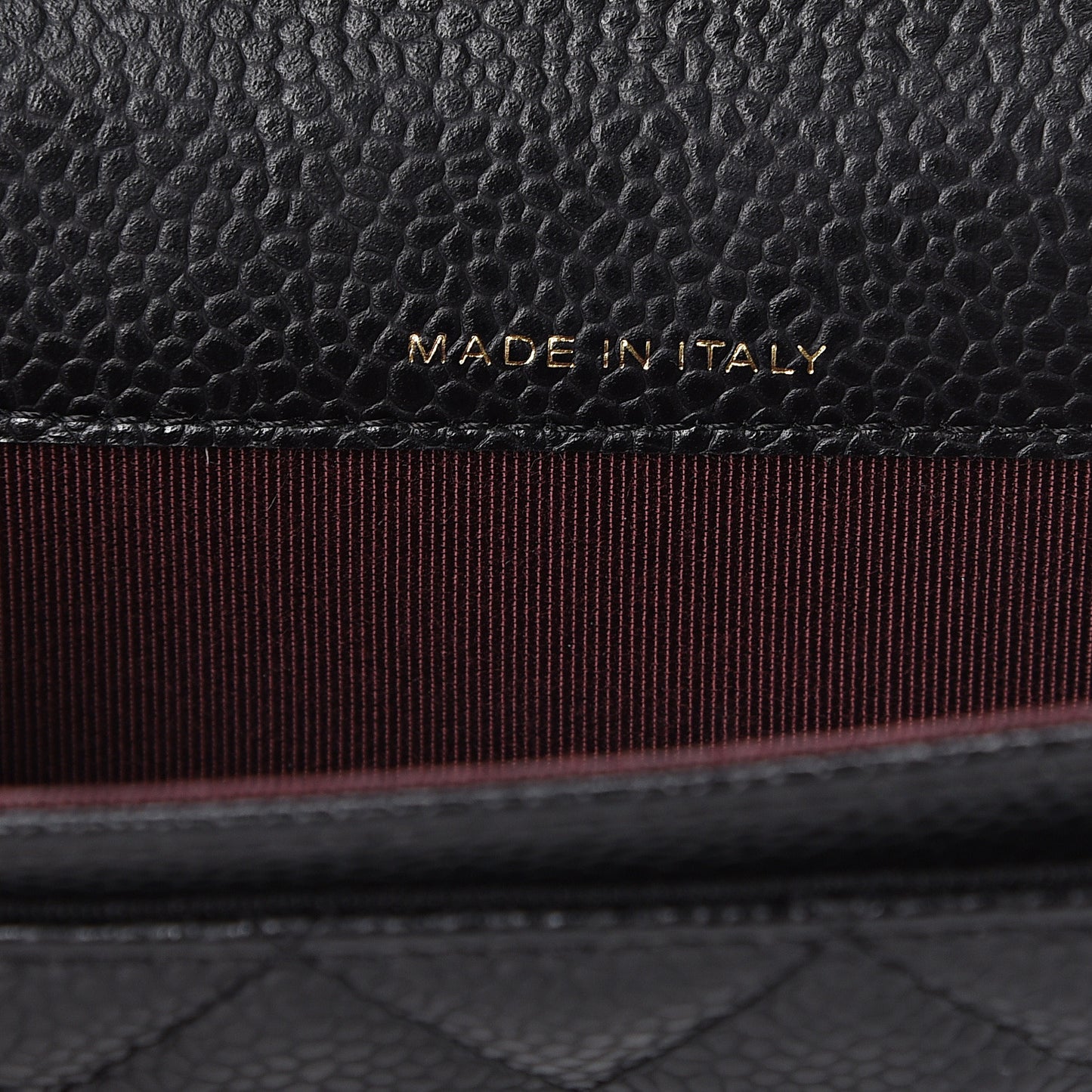 Caviar Quilted Flap Card Holder Black