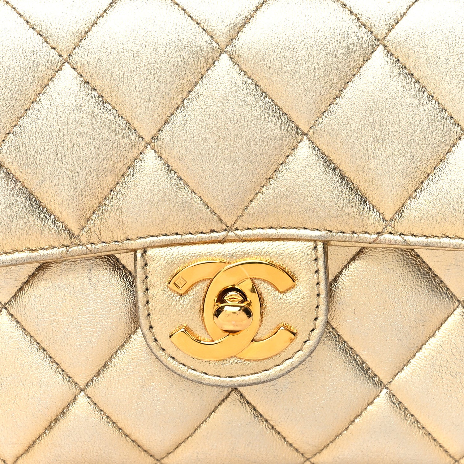 Chanel Lambskin Micro Mini Kelly Flap Bag Gold 8 of 11