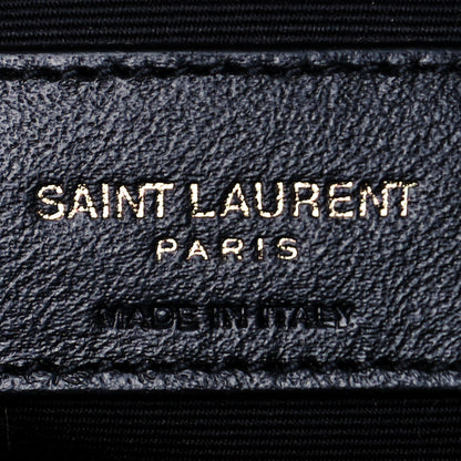Saint Laurent Lambskin Quilted Medium Loulou Puffer Monogram Chain Satchel Black 6 of 10