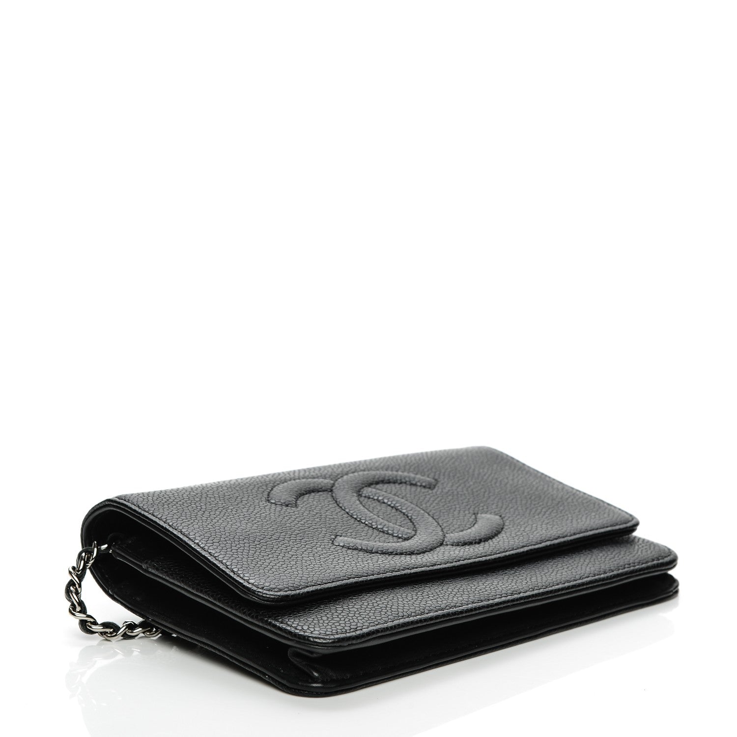 Chanel Caviar Timeless CC Wallet On Chain WOC Black 4 of 10