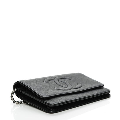 Chanel Caviar Timeless CC Wallet On Chain WOC Black 4 of 10