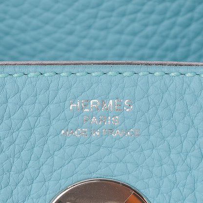 Hermes Taurillon Clemence Lindy 26 Bleu Atoll 6 of 7