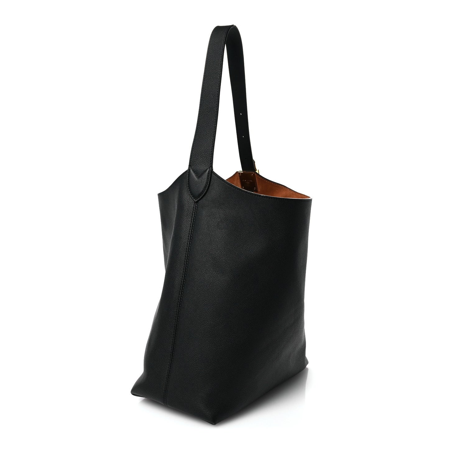 Grained Calfskin Low Key Hobo MM Black