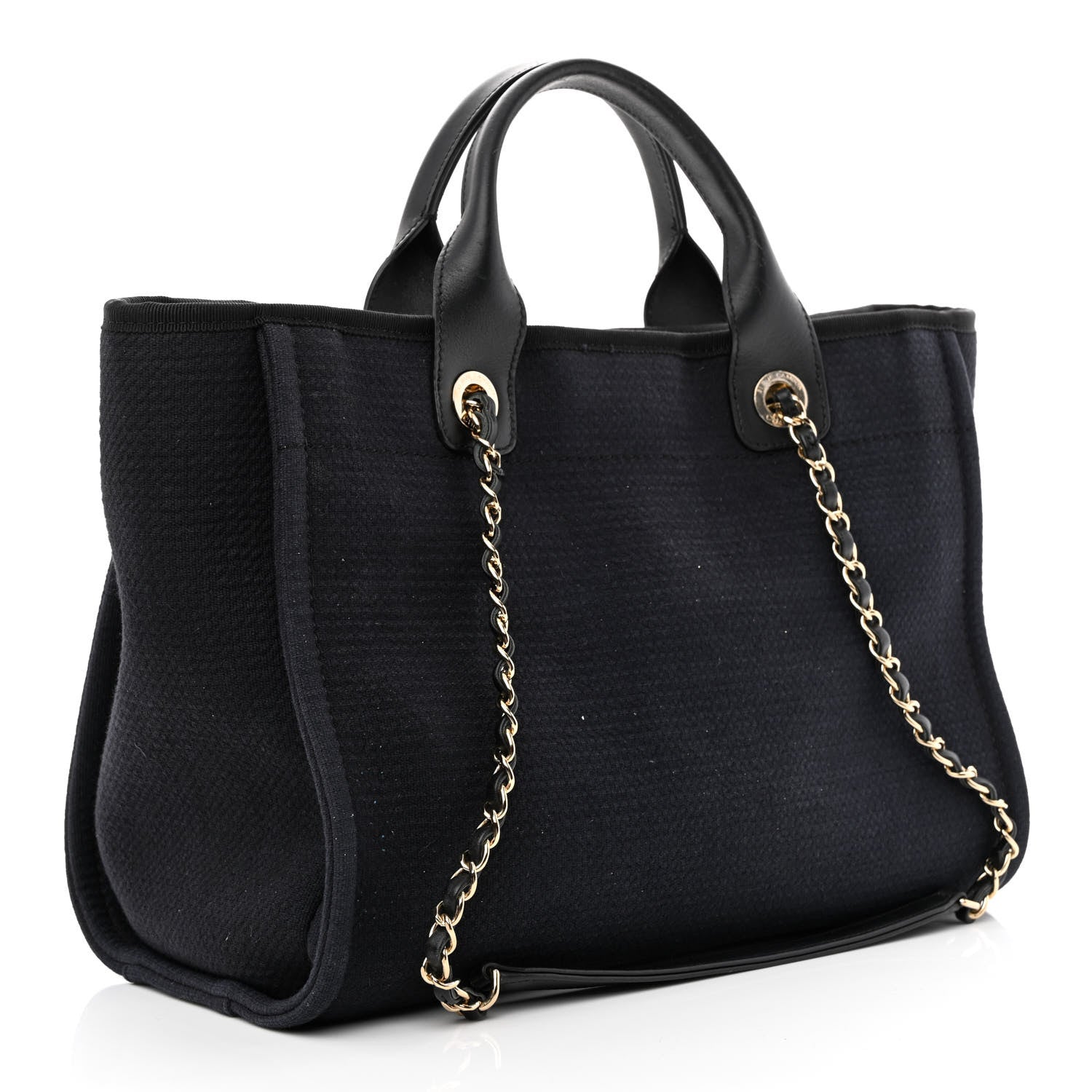 Chanel Mixed Fibers Small Deauville Tote Black 4 of 16