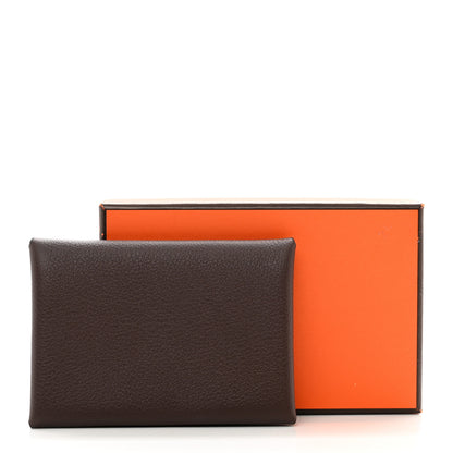 Hermes Evercolor Calvi Duo Card Case Rouge Sellier 7 of 7