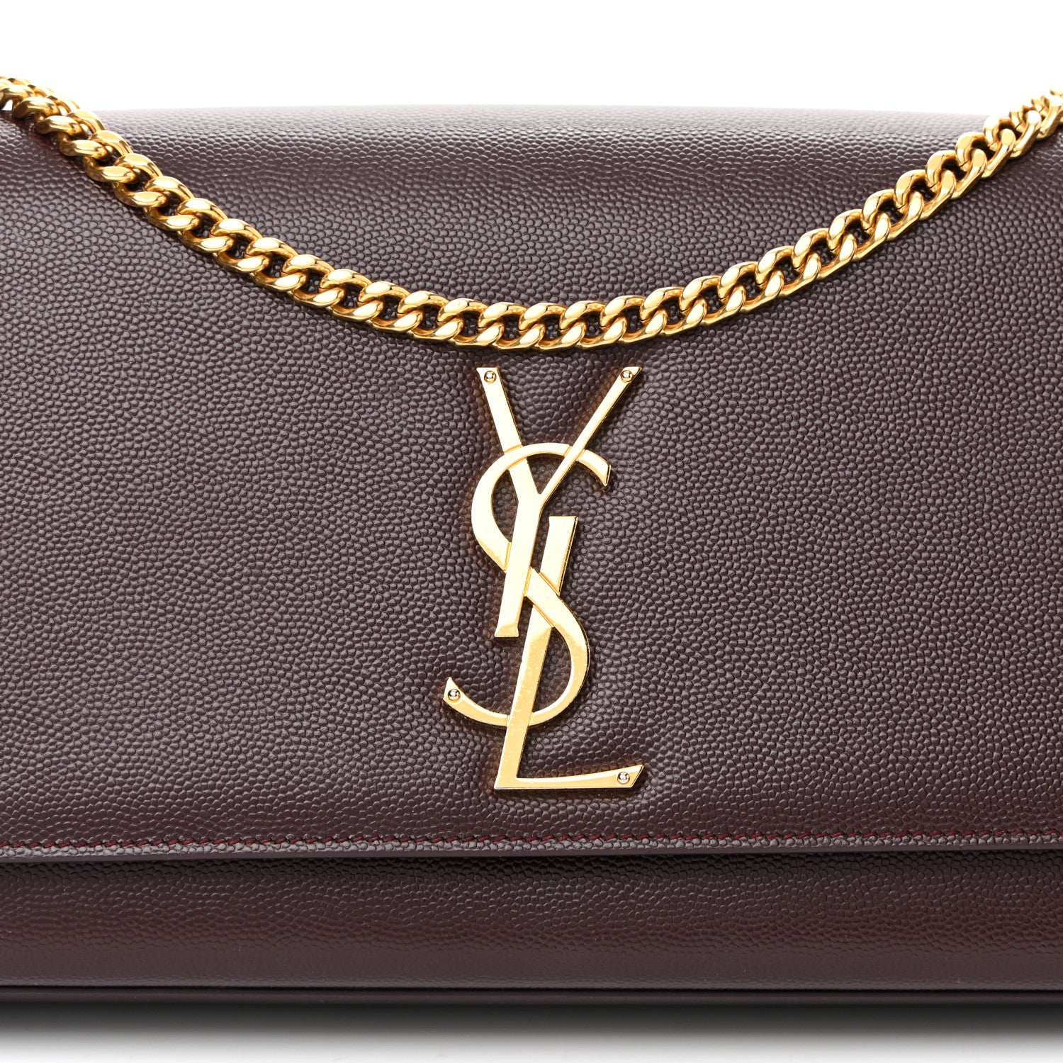Saint Laurent Grain De Poudre Medium Classic Monogram Kate Satchel Amaranto 7 of 9