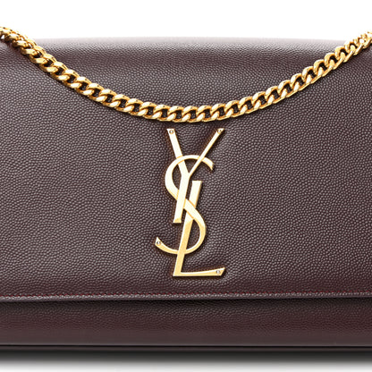 Saint Laurent Grain De Poudre Medium Classic Monogram Kate Satchel Amaranto 7 of 9