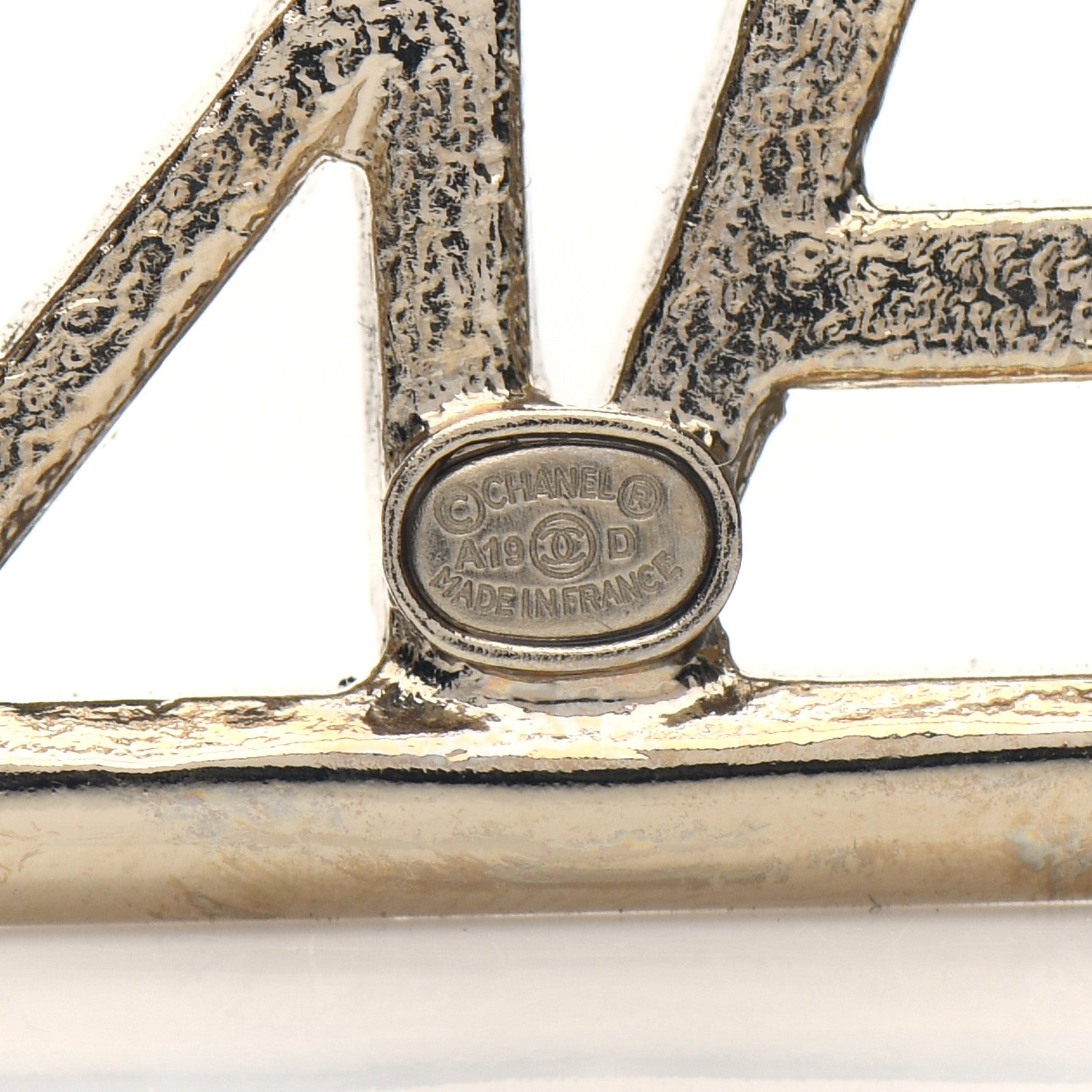 Chanel x Pharrell Williams Crystal Logo Brooch Gold 4 of 4