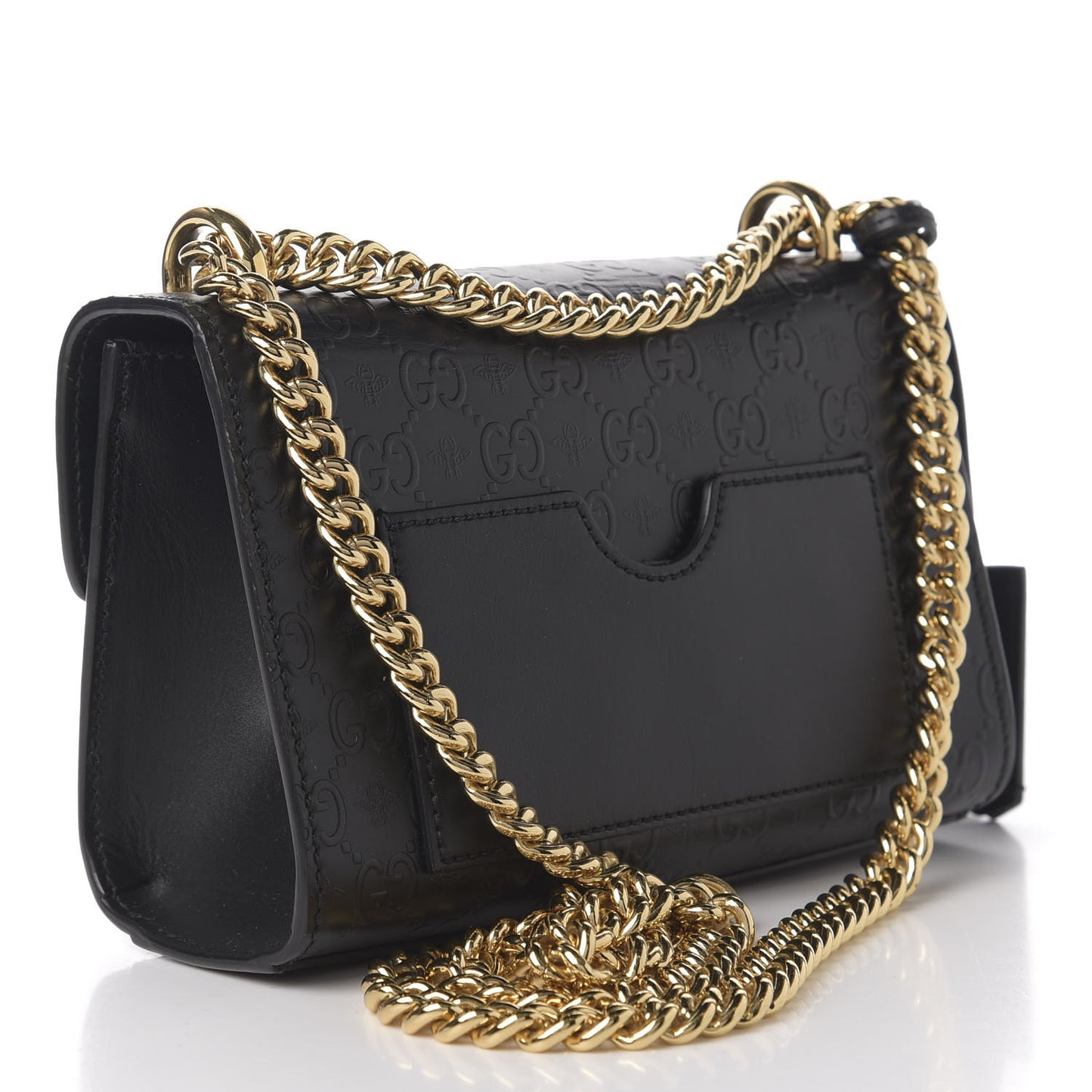 Guccissima Small Padlock Shoulder Bag Black