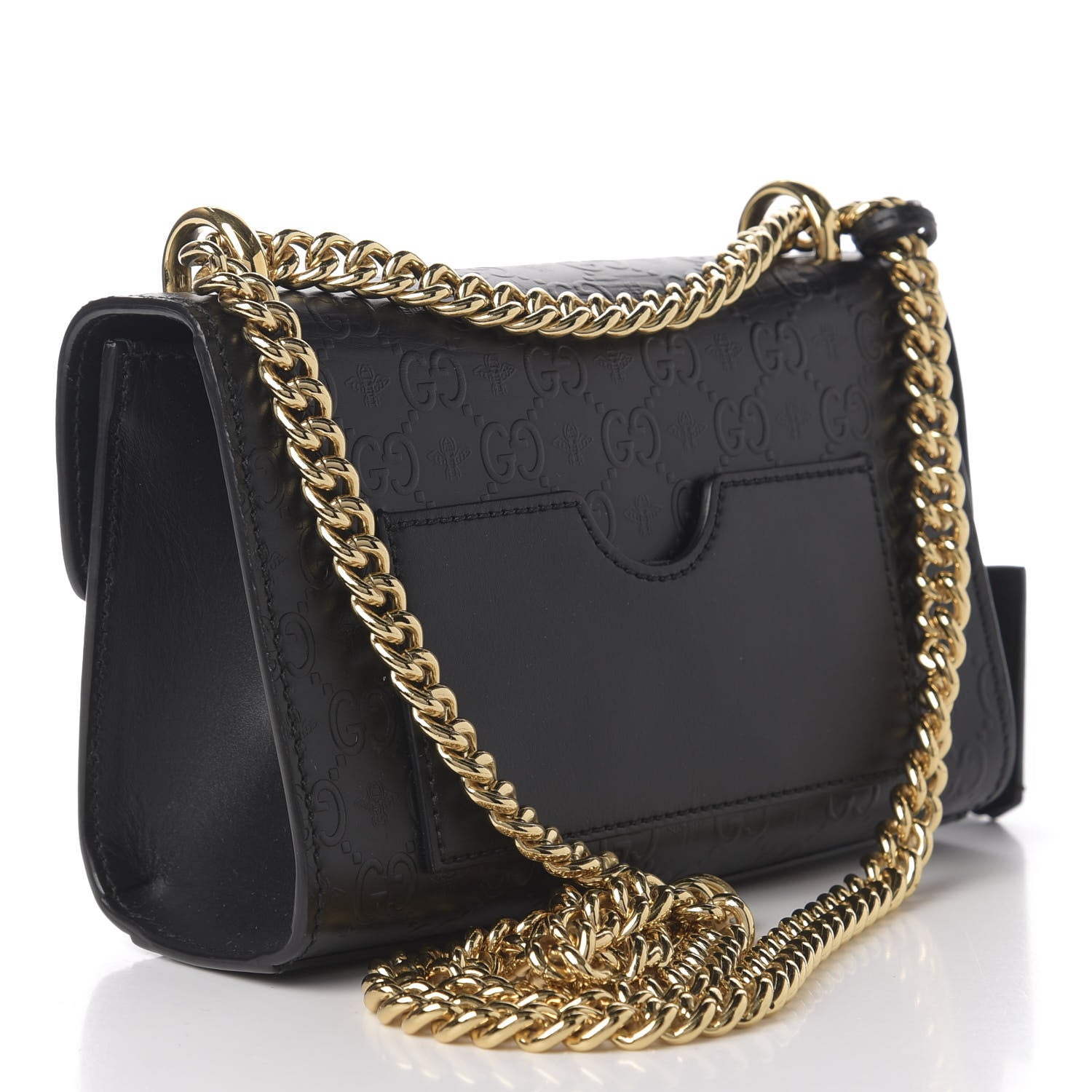 Gucci Guccissima Small Padlock Shoulder Bag Black 4 of 15