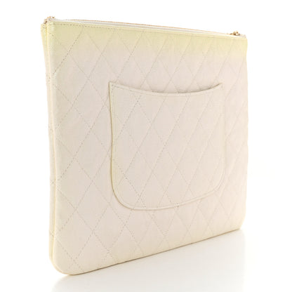 Chanel Iridescent Caviar Medium Night by the C Pouch Clutch White 3 of 8