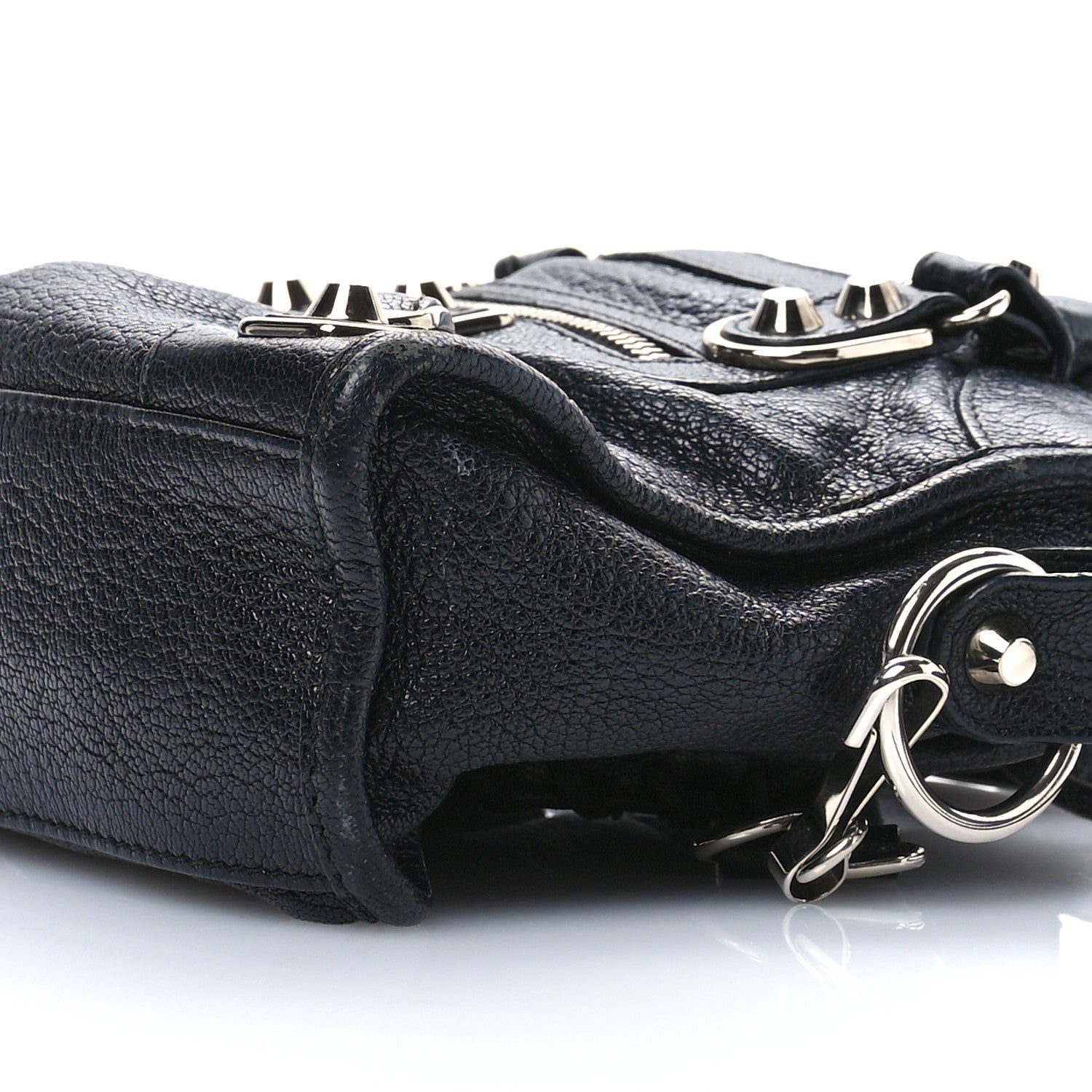 Balenciaga Chevre Silver Metallic Edge Hardware Mini City Black 10 of 12