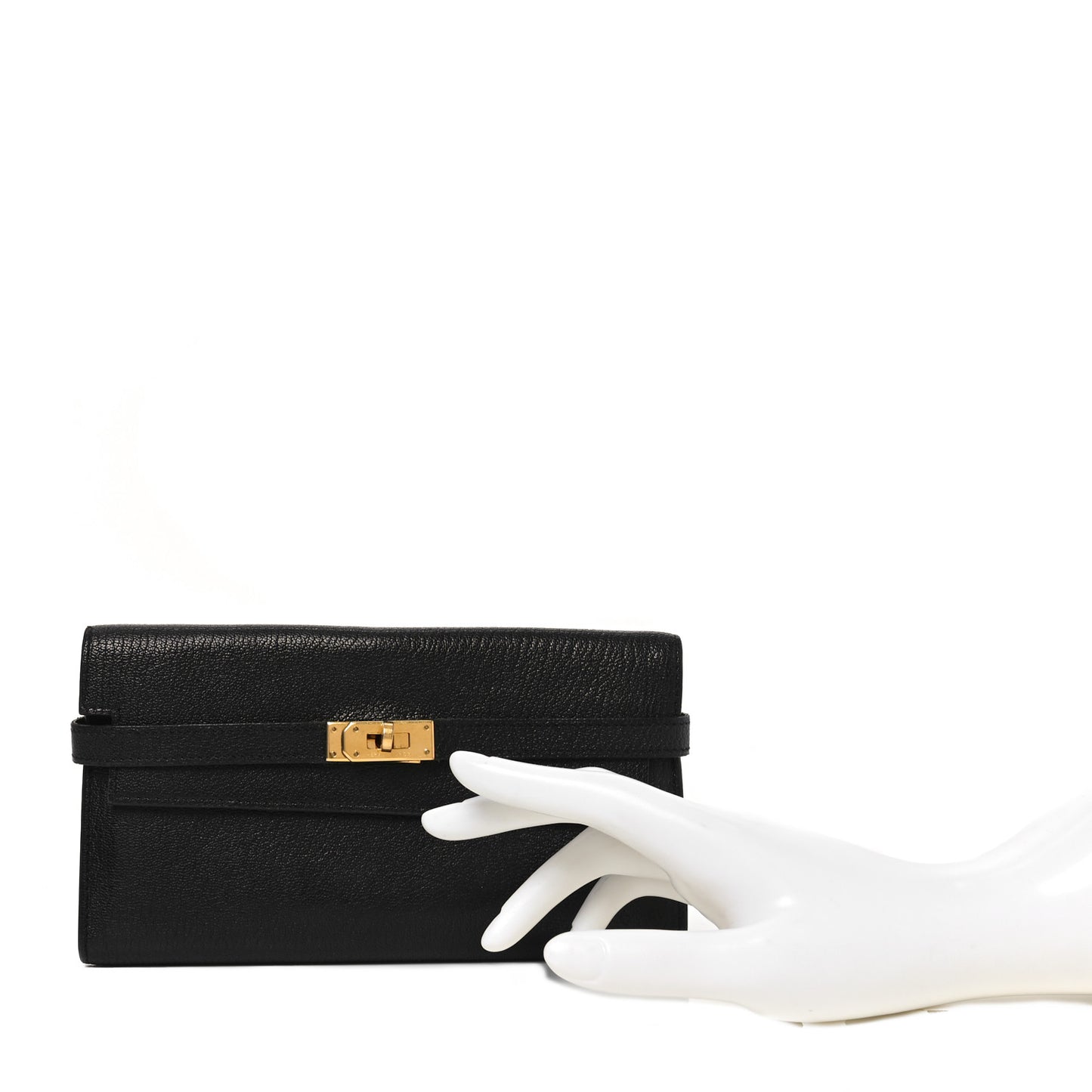 Chevre Mysore Kelly Longue Wallet Black