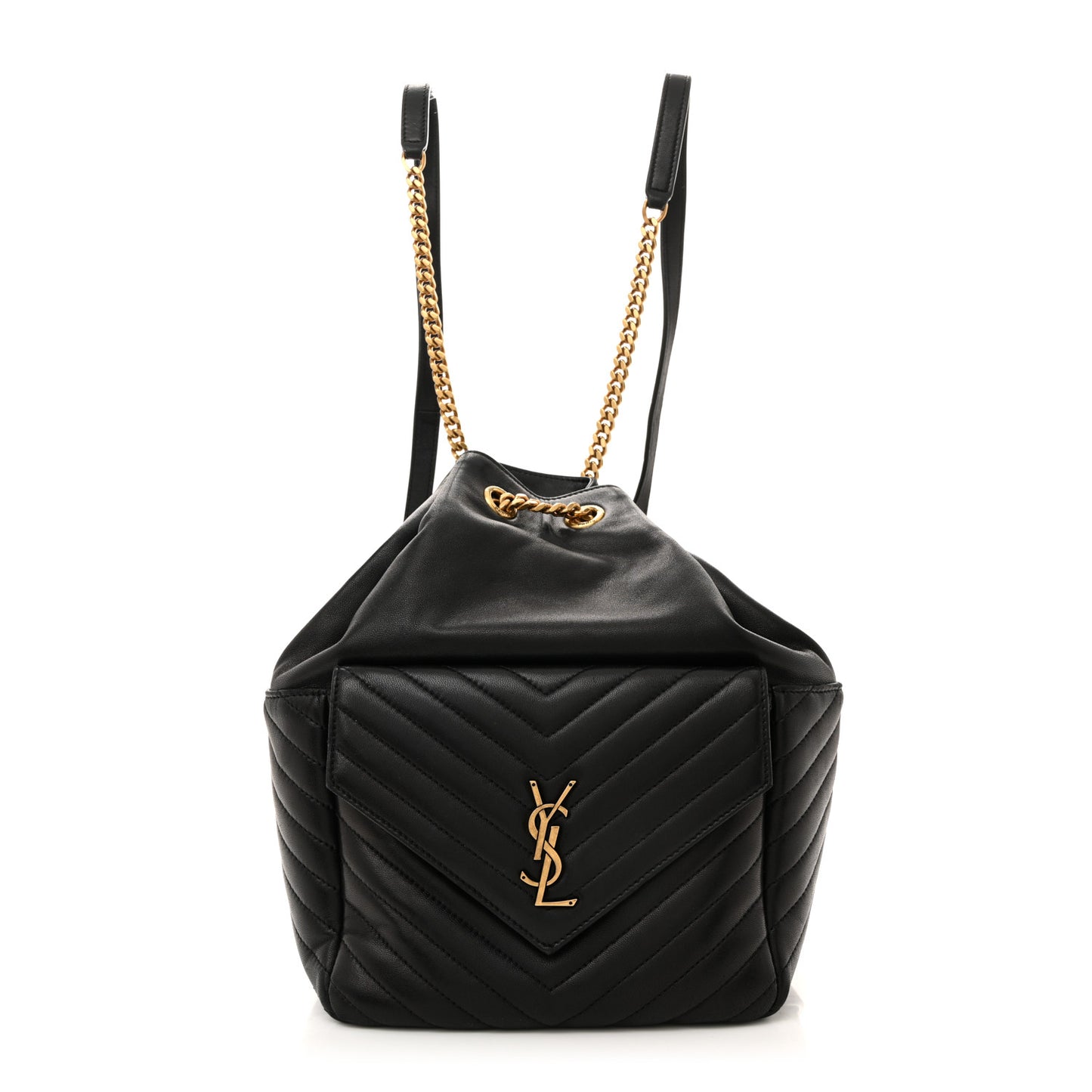 Lambskin Matelasse Monogram Joe Backpack Black