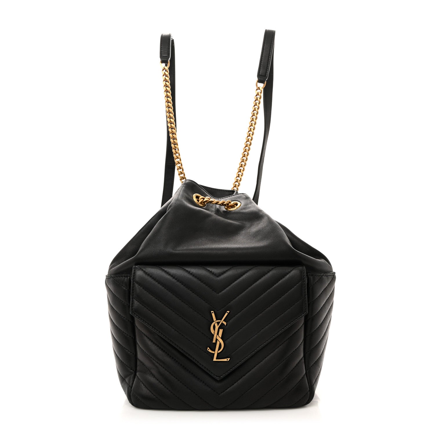 Saint Laurent Lambskin Matelasse Monogram Joe Backpack Black 1 of 10