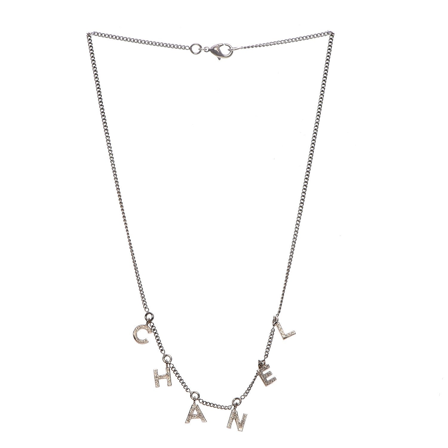 Chanel Logo Necklace Gold 3 of 4
