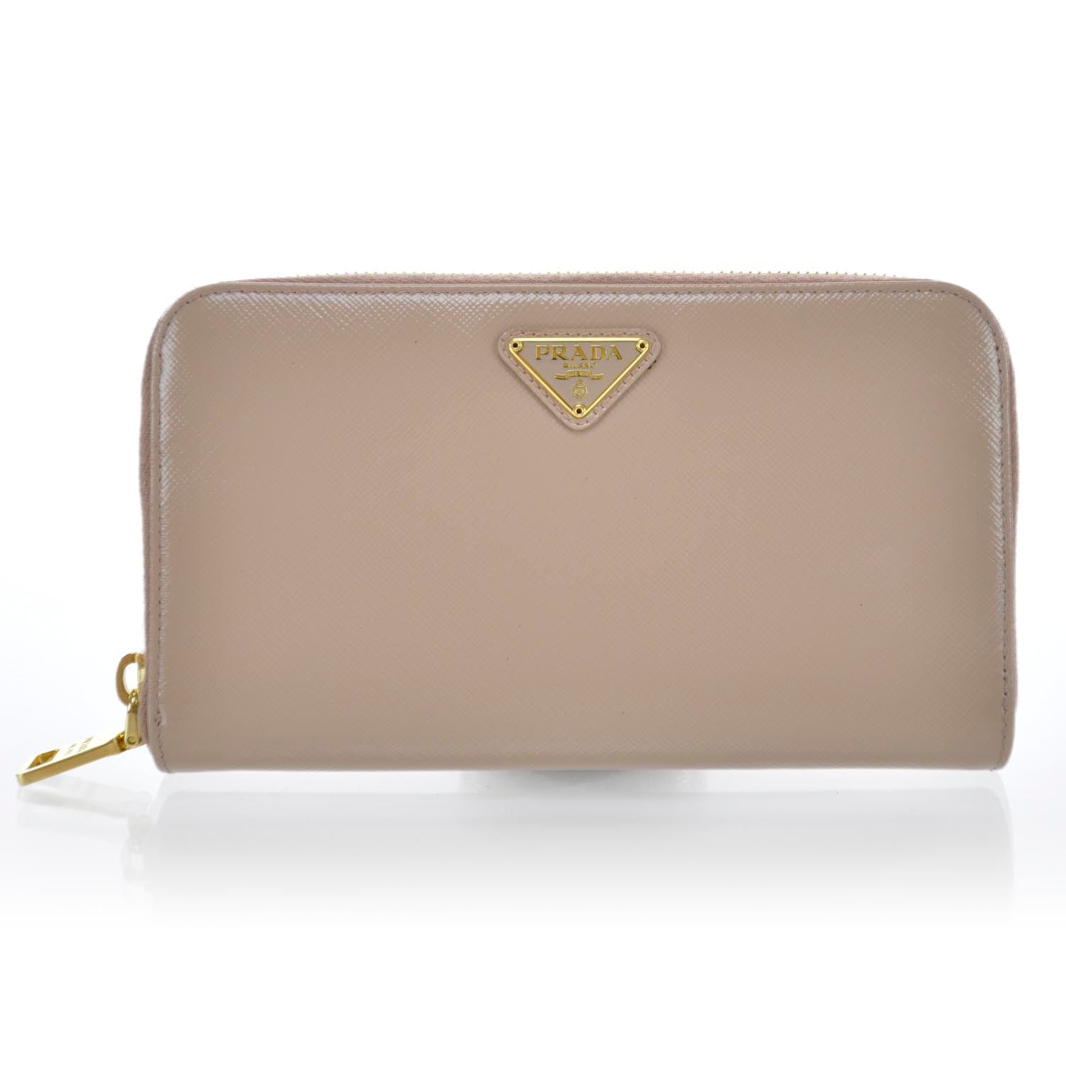 Prada Saffiano Zip Around Wallet Cipria 1 of 10