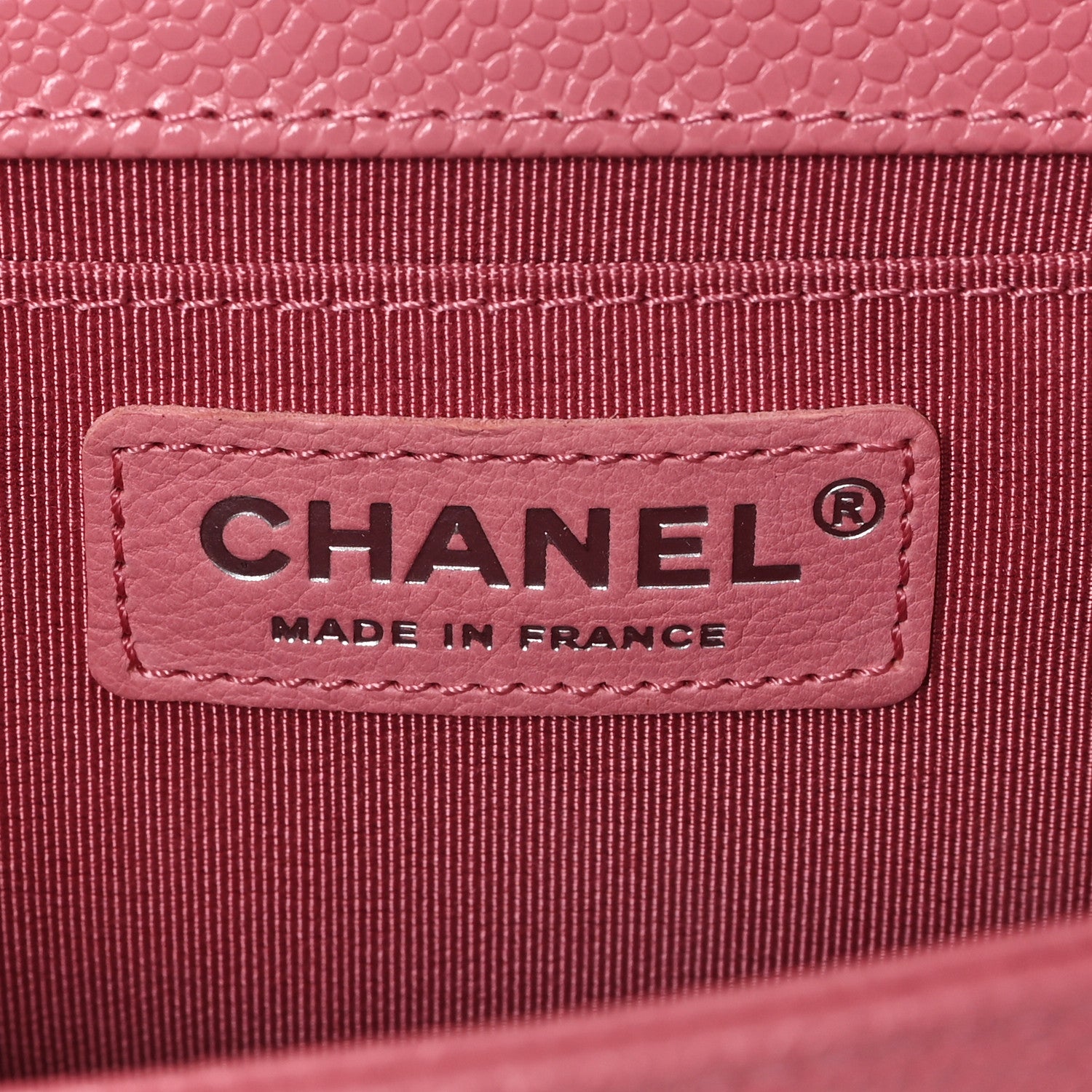 Chanel Caviar Chevron Quilted Medium Boy Flap Pink 6 of 11