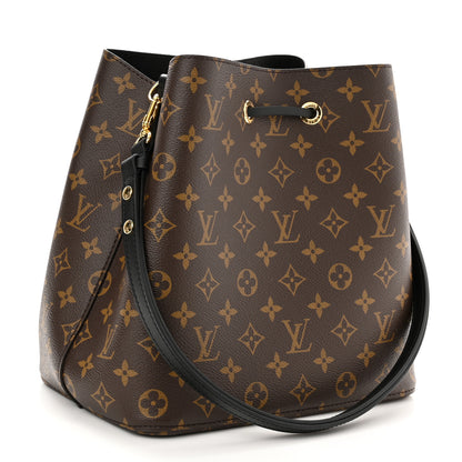 Louis Vuitton Monogram Neonoe MM Black 3 of 9