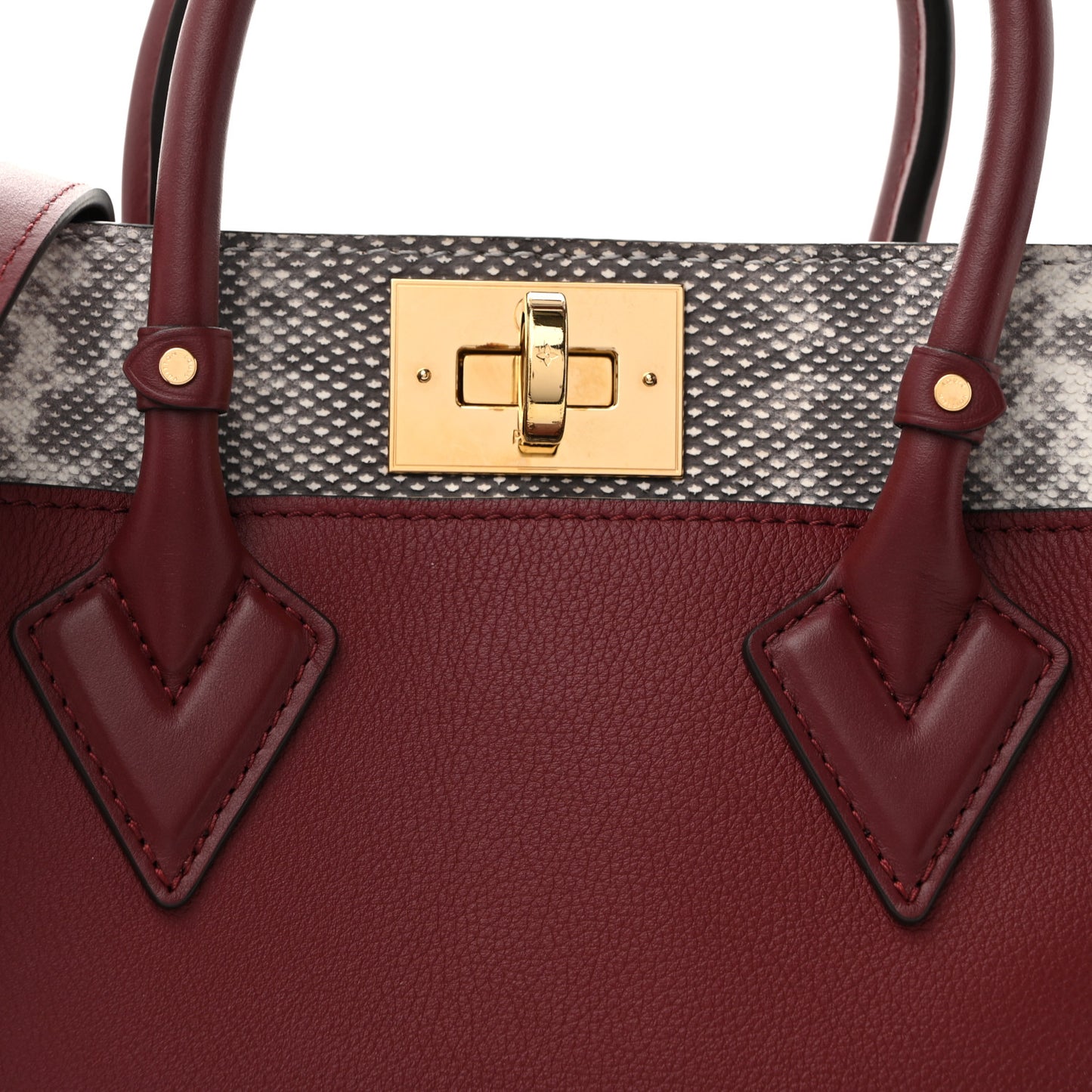 Calfskin Karung Snakeskin Mahina On My Side PM  Griotte Red