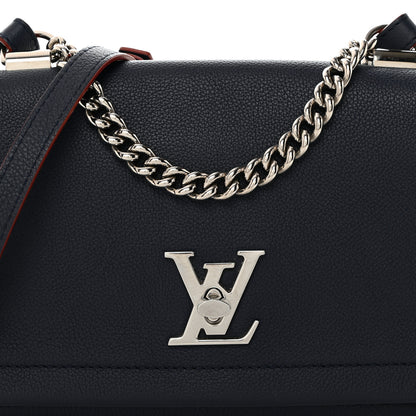 Louis Vuitton Calfskin Lockme II Chain Bag BB Marine Rouge 7 of 9