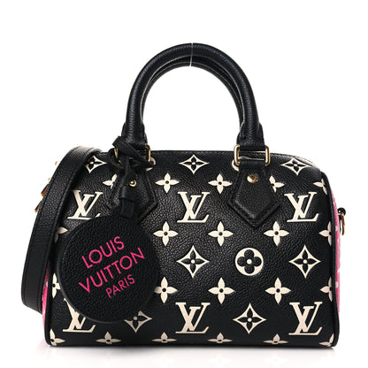 Louis Vuitton Empreinte Monogram Spring in the City Speedy Bandouliere 20 Black White Pink 1 of 8
