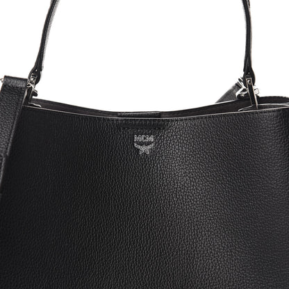 MCM Grained Calfskin Visetos Medium Sarah Hobo Black 9 of 9