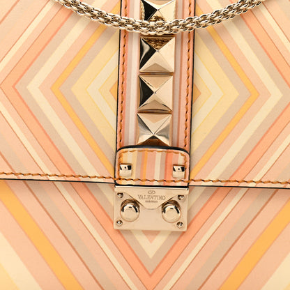 Valentino Garavani Vitello Native Couture 1975 Medium Glam Lock Rockstud Flap Mandarin Sorbet 7 of 9