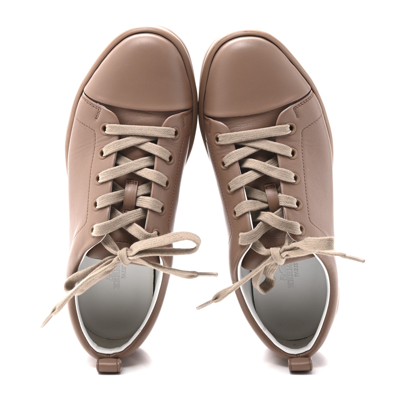 Hermes Calfskin Womens Happy Sneakers 37.5 Rose Perle 2 of 11