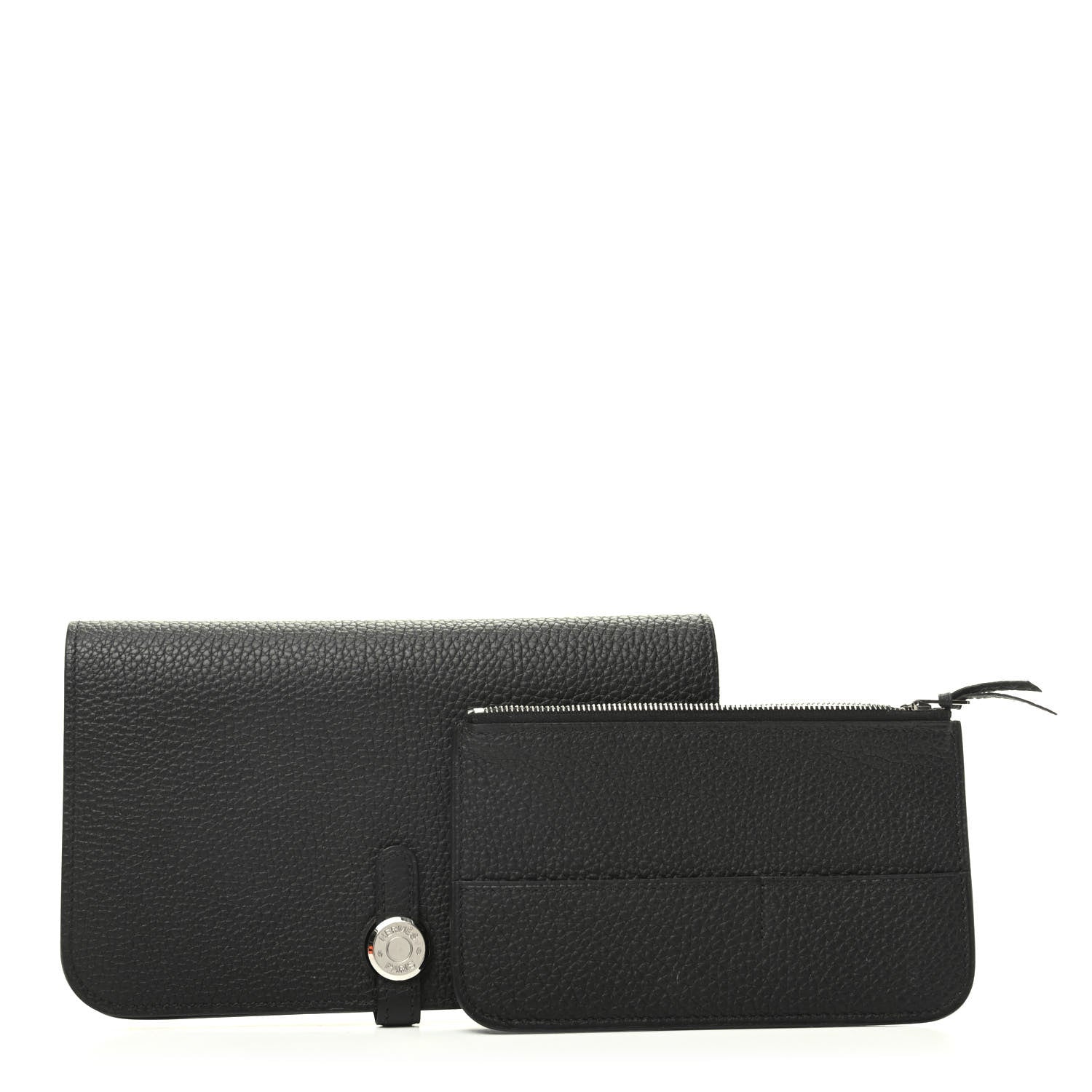 Hermes Togo Dogon Duo Wallet Black 7 of 8