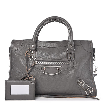 Balenciaga Chevre Silver Metallic Edge Hardware S City Gris Acier 1 of 10