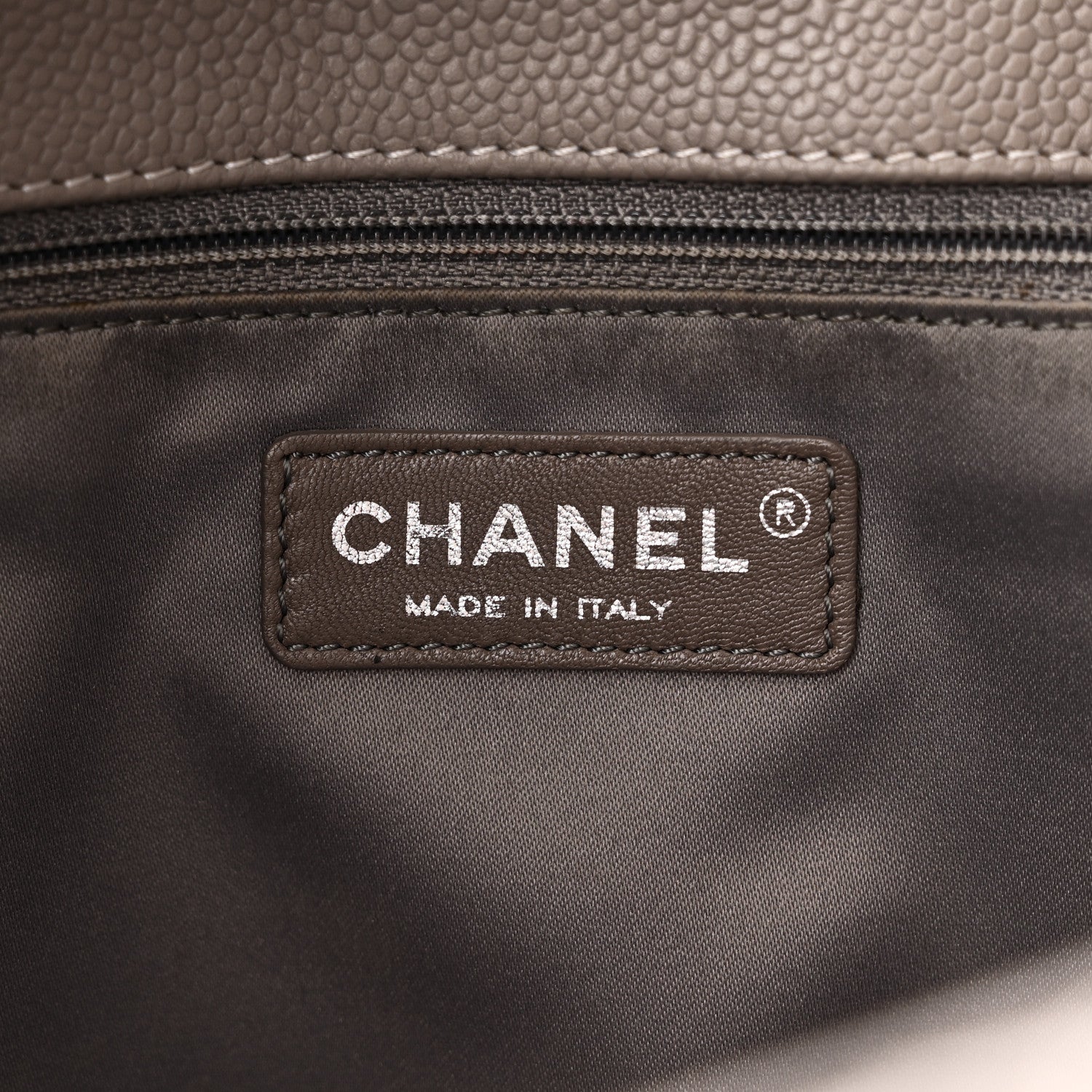 Chanel Caviar Quilted Vertical Grand Shopping Tote GST Grey 6 of 10