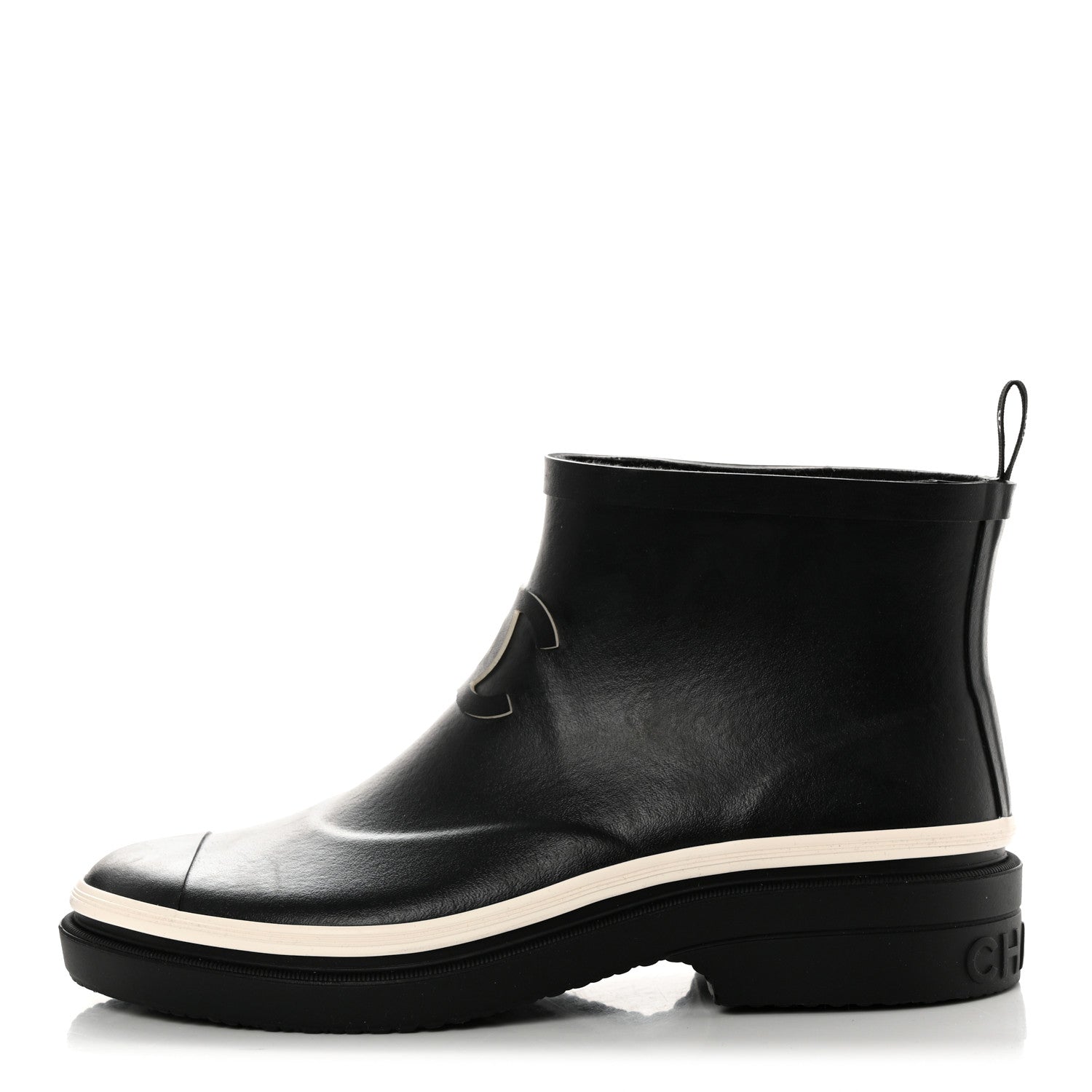 Chanel Caoutchouk CC Short Boots 40 Black 1 of 9