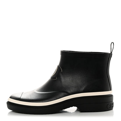 Chanel Caoutchouk CC Short Boots 40 Black 1 of 9