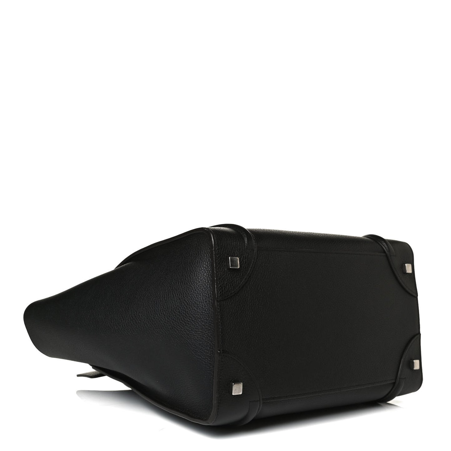 Drummed Calfskin Mini Luggage Black