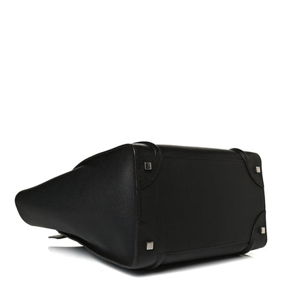Celine Drummed Calfskin Mini Luggage Black 4 of 14