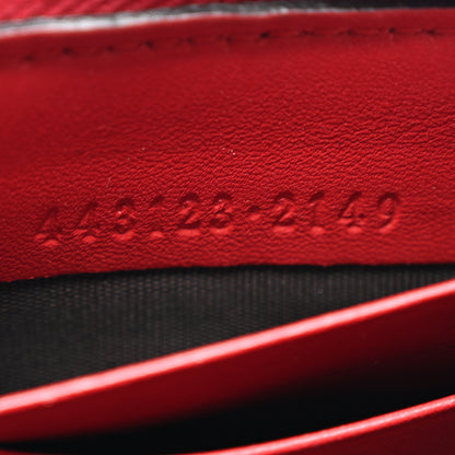 Gucci Calfskin Matelasse GG Marmont Zip Around Wallet Hibiscus Red 7 of 12