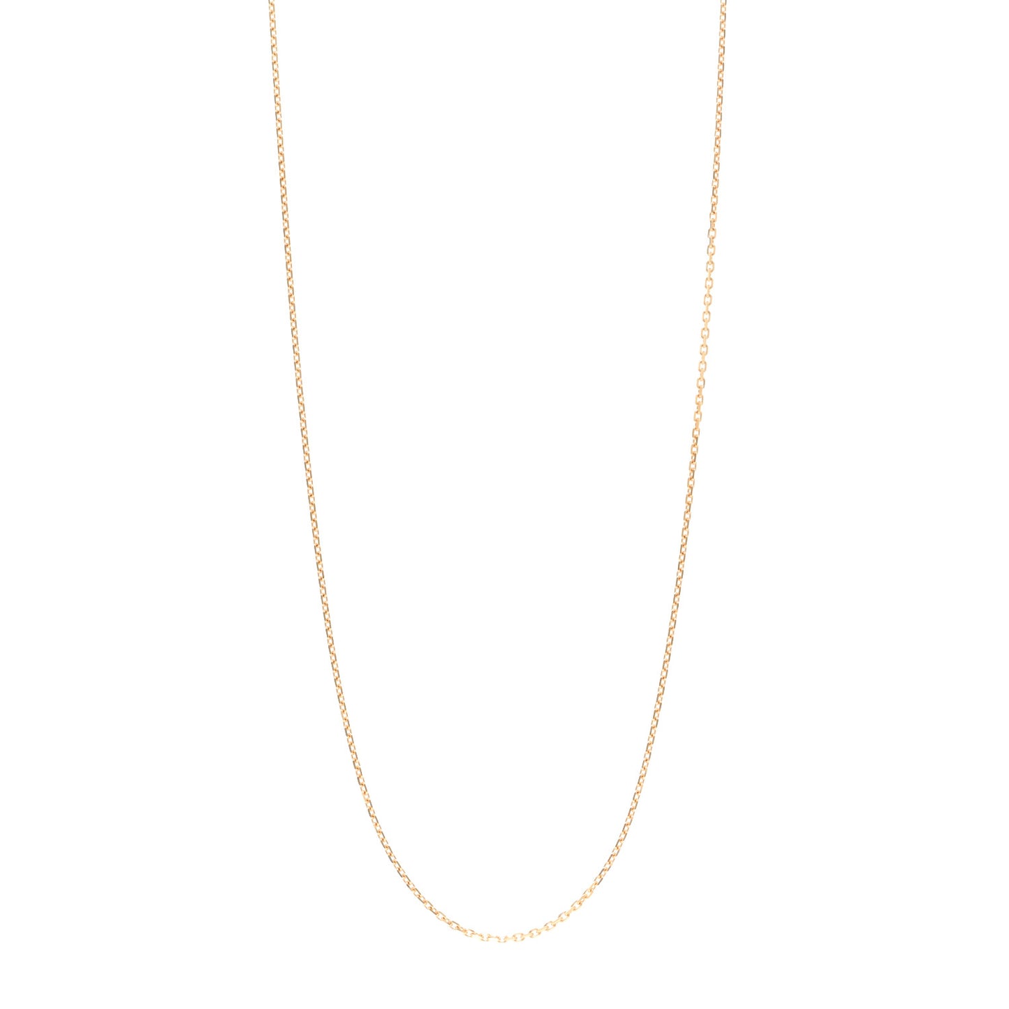 18K Yellow Gold Trace Chain Necklace 70cm