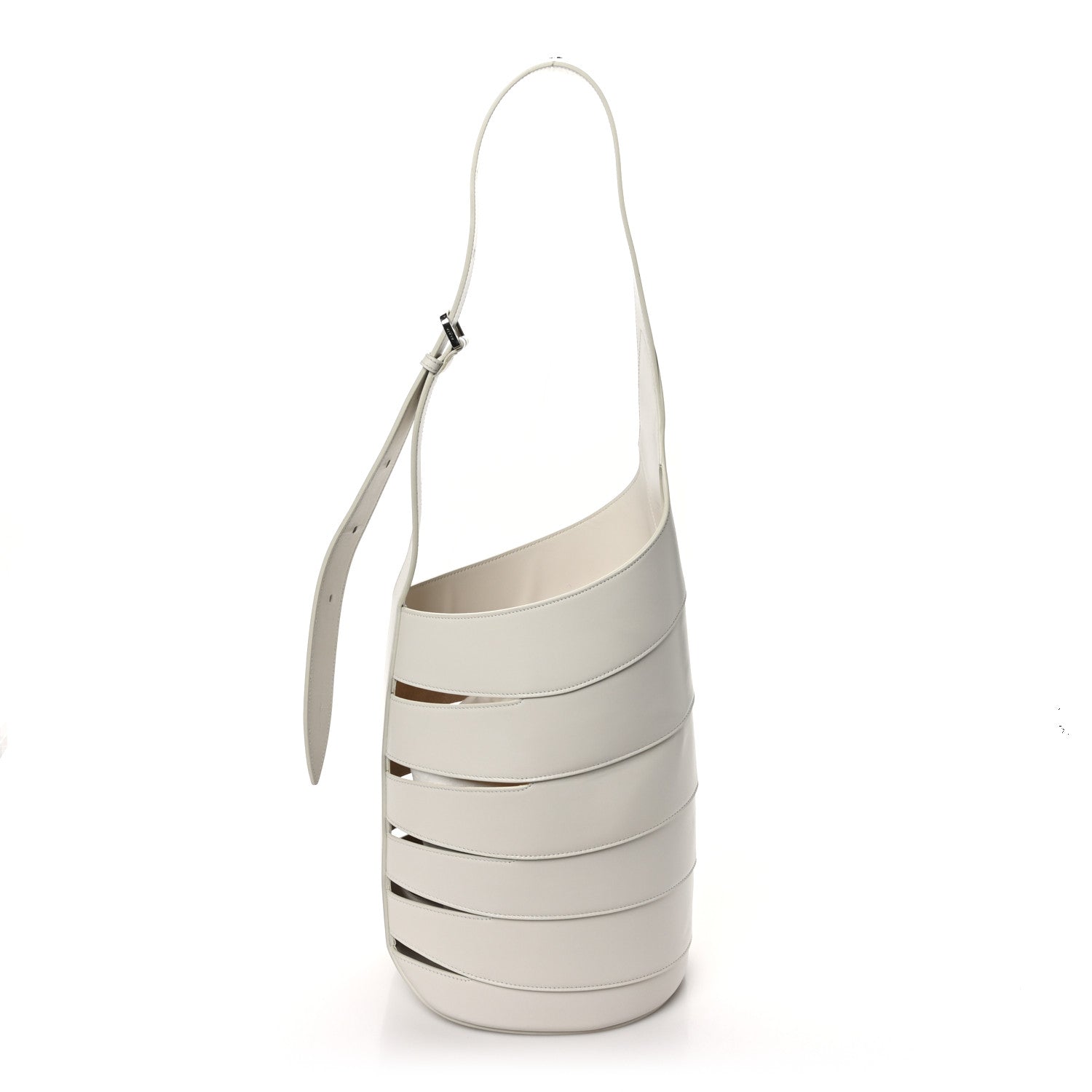 Alaia Lux Calfskin Medium Babel Bag Ivory 1 of 11