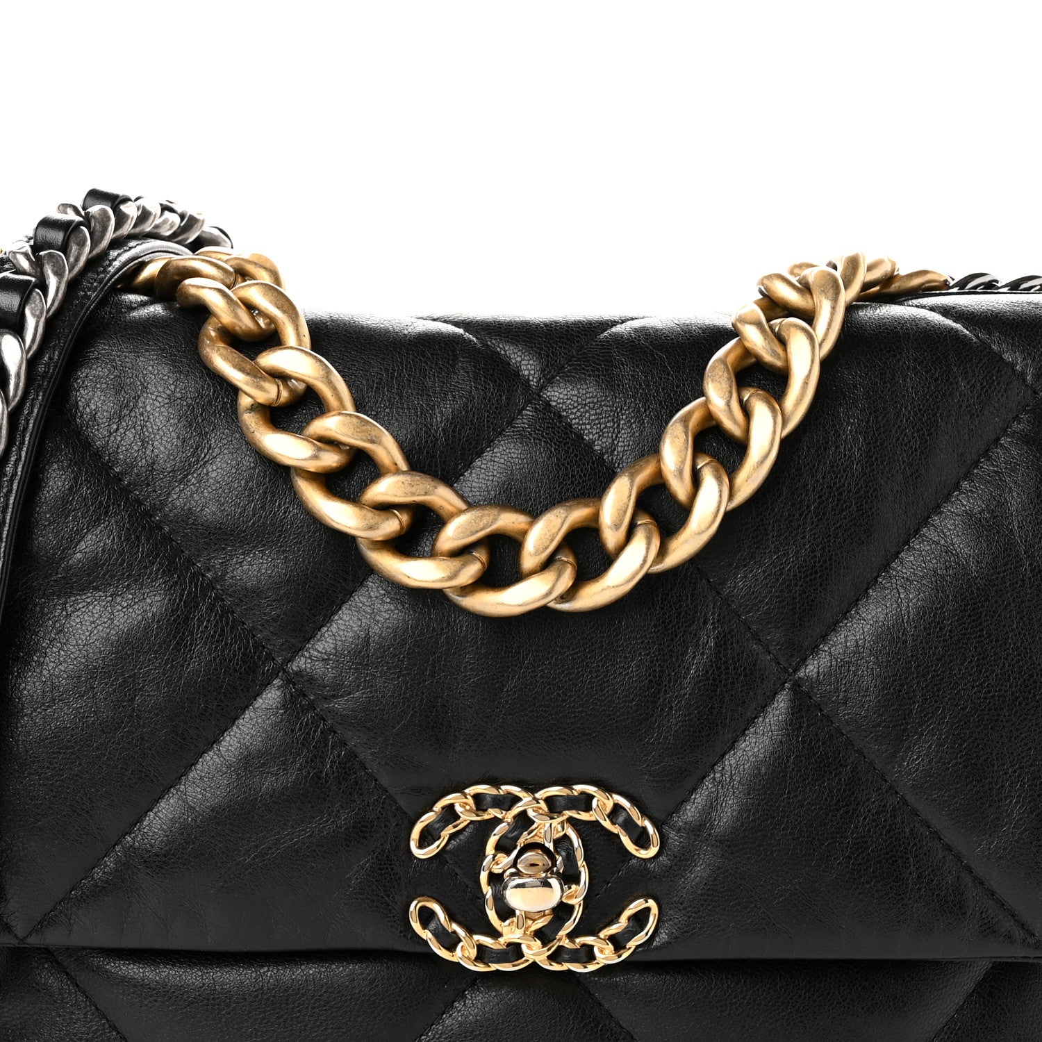 Chanel Lambskin Quilted Large Chanel 19 Flap Black 7 of 10