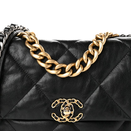 Chanel Lambskin Quilted Large Chanel 19 Flap Black 7 of 10