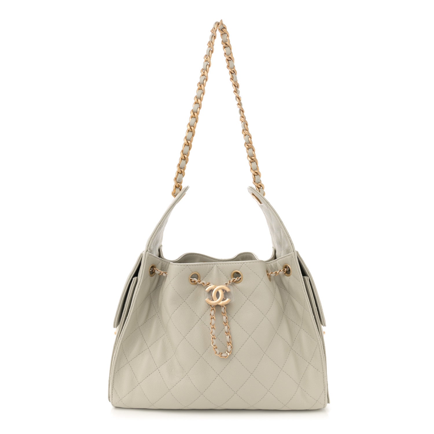 Chanel Caviar Quilted Small Chanel 25 Handbag Light Grey 1 of 10